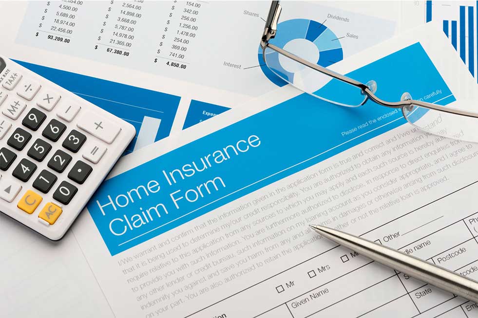 Home insurance claim form